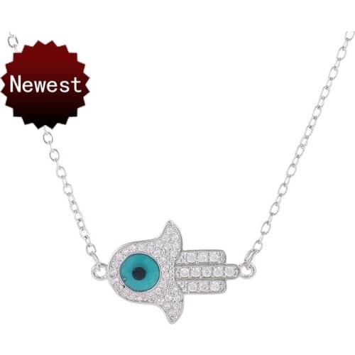Rose gold chains necklace for women muslim turkish evil eye Imam Hamsa Hand Of Fatima necklace islam amulet jewelry