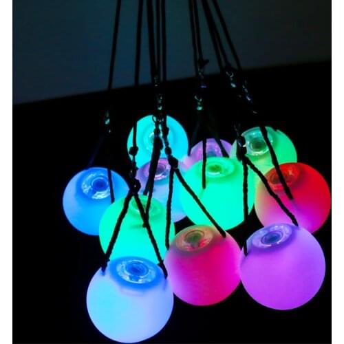 Belly Dance Balls RGB Glow LED POI Thrown Balls For Belly Dance Hand Props Stage Performance Accessories 1Pair/1Pc LED POI