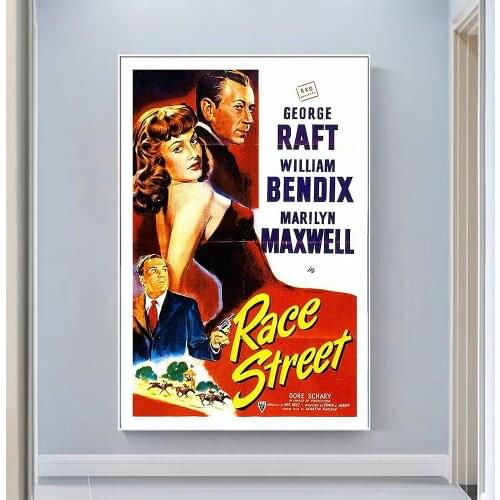 V0484 Race Street Vintage Classic Movie Wall Silk Cloth HD Poster Art Home Decoration Gift
