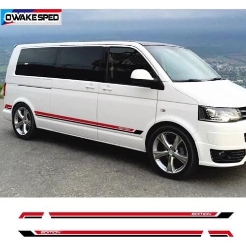 For Volkswagen Multivan T5 T6 California Edition Auto Side Skirt Stripes Car Customized Vinyl Decal Car Body Decor Stickers