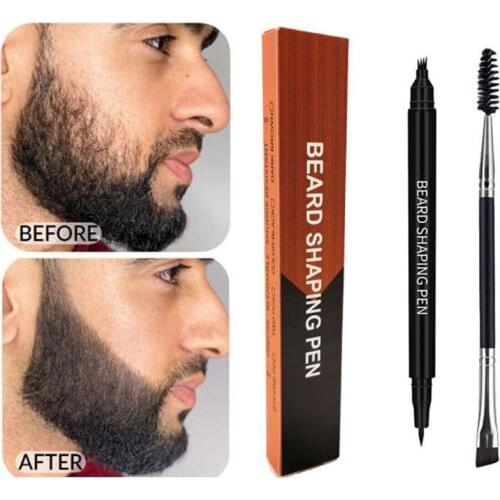 Four Prong Waterproof And Sweat-proof Mens Beard Pen Beard Filling Pen Beard Dye Pen