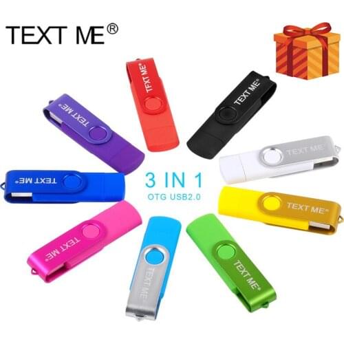 360 Rotate OTG USB Flash drive cle 64G USB 2.0 Smart Phone pen drive 4G 8G 16G 32G 64G micro usb memory storage devices U disk