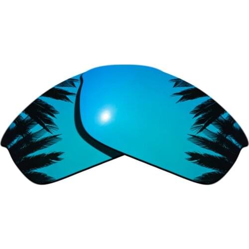 Ice Blue Mirrored Polarized Replacement Lenses for Flak Jacket Sunglasses Frame 100% UVA & UVB