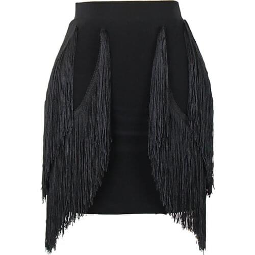 Fringe Design Women Latin Dance Skirt Tassel Latin Dancing Cloth Samba Tango Chacha Dancing Performamnce SS032