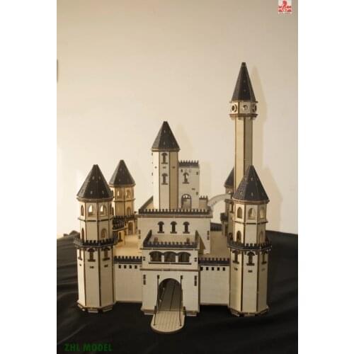 ZHL Fairy tale castle black model wood