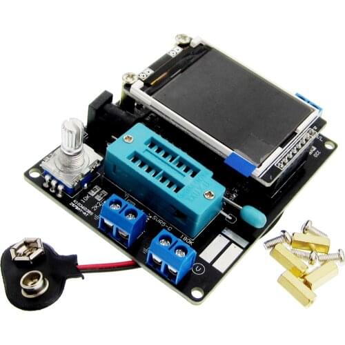 1pcs LCD GM328A Transistor Tester Diode Capacitance ESR Voltage Frequency Meter PWM Square Wave Signal Generator SMT Soldering