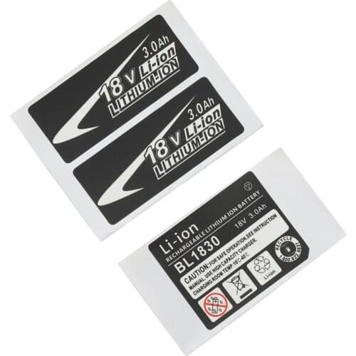 10 Sets Of BL1830 Label Lithium Ion Battery 18V Sticker Label Suitable For Makita 18V Battery Logo