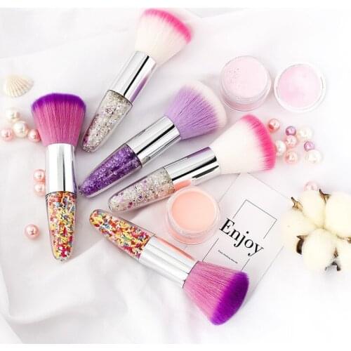 3 Styles Professional Nail Art Dust Brush Makeup Brushes Nail Art Care Soft Remove Dust Acrylic Rhinestones Handle Beauty Tools
