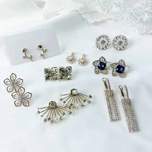 925 Sterling Silver Pin 2020 new personalized versatile inlaid pearl simple style earrings earrings Earrings are fun