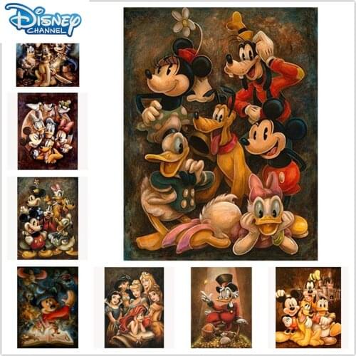 Disney DIY Mickey Diamond Painting Mickey Mouse And Donald Duck Rhinestone Cross Stitch Kits Handmade Embroider Crafts For Child