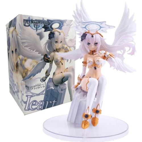 Anime Games Noire Dimension Neptune Goddesses Online Action Figure Black Heart Sexy Angel 1/7 Pre-Painted Figurine Model Toy