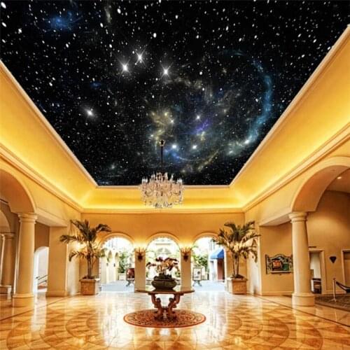 Beibehang Custom large wallpaper 3d starry universe zenith ceiling decorative painting living room hotel ktv mural 3d wallpaper