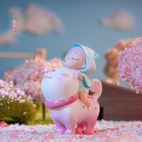 White Night Fairy Tale Blind Box Pop Marts Toys Kawaii Anime Figure Cartoon Doll Figurine Sakura Animal Model Guess Bag Full Set