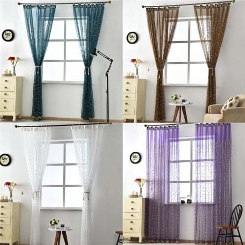 [Free Custom] GYV1055 Cherry Tree 1PC Sheer Voile Tulle Curtains Living Room Kitchen Bedroom Home Decorative Window