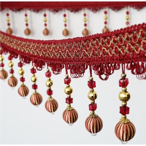 Big Pearl Curtain Lace Trims 11 CM Width Accessory Wedding Decor Supply 6 Meters Free Shipping