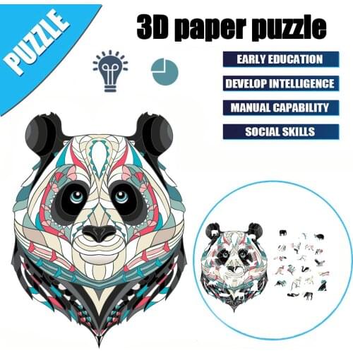 Paper Puzzle Jigsaw Board Game Forest Game Panda Puzzle Game For Children And Adults Christmas Gifts Educational Games Toys