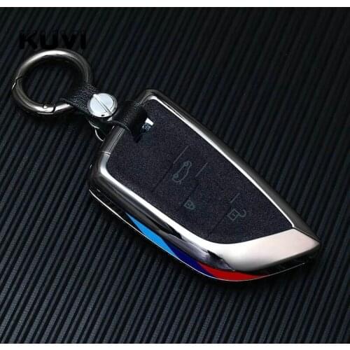 Alloy suede Car Key Case Cover Shell For BMW X1 X3 X5 X6 X7 1/3/5/6/7 Series G30 G20 G32 G11 F20 Z4 F48 F39 G01 G02 F15 F16 G07