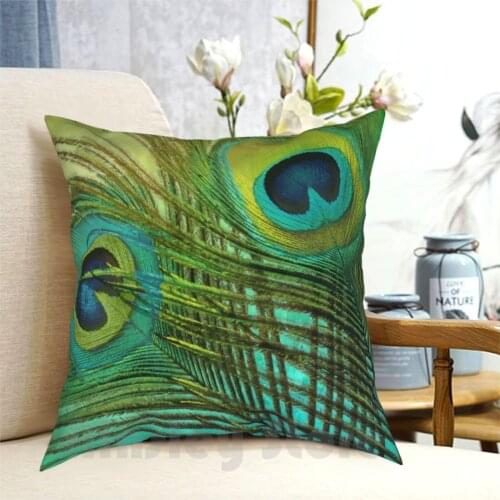 Peacock Candy Ii Pillow Case Printed Home Soft Throw Pillow Peacock Feathers Colorful Peacock Feathers Candy Colors Bird