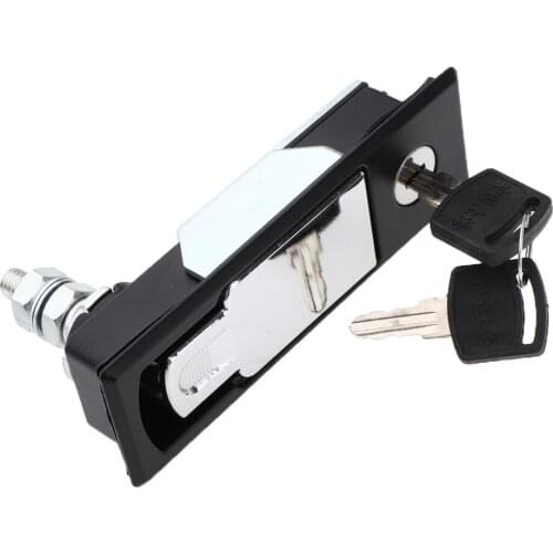 Black+Silver Zinc Alloy Compression Latch Flush Lever Adjustable Grip Range