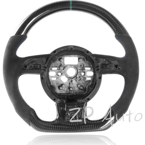 For Audi A6 Carbon Fiber and Alcantara Leather Steering Wheel
