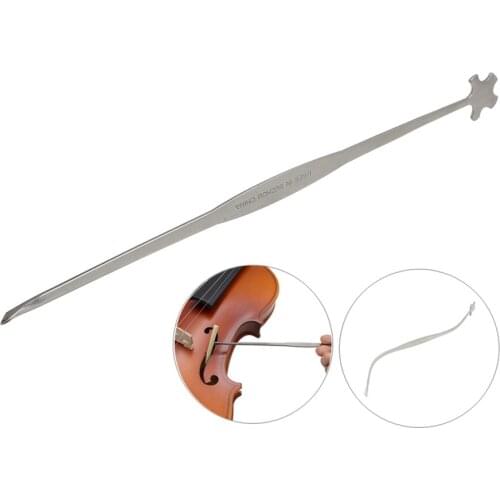 Flexible Durable Metal Violin Sound Post Setter Violin Column Hook Luthier Gauge Install Tool