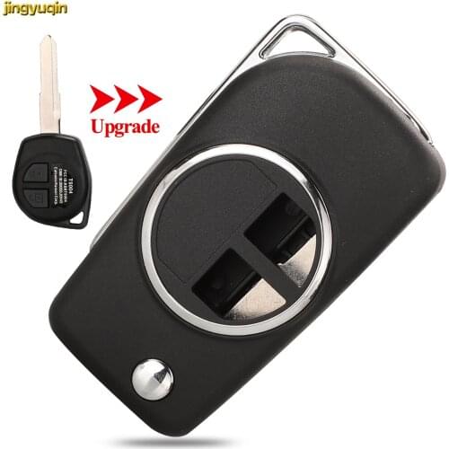 Jingyuqin Remote Flip Folding Car Key Fob Shell Modified For SUZUKI SWIFT SX4 ALTO VITARA IGNIS JIMNY Splash 2 Button