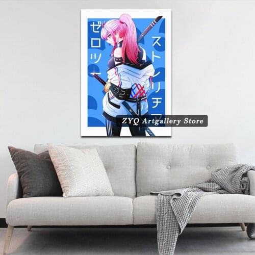 Zero Two Code 002 Canvas Decoration Prints Poster Pictures Home Decor Living Room Bedroom Art Painting Anime