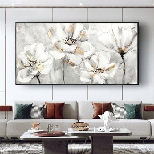 Chinese Wall Art Modern Living Room Wall Decor Flower Painting Large Canvas Art Hand Painted Wall Pictures No Framed Poster art