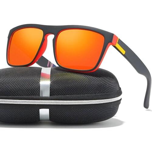 Classic Vintage Luxury Brand Design Mens Square Polarized Sunglasses Men Sports Driving Coating Mirror Sun Glasses UV400 Shades