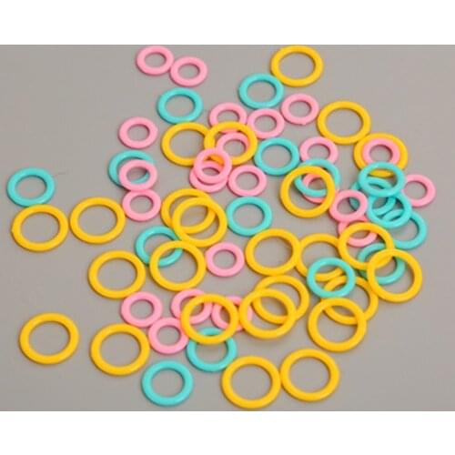 100pcs/Pack Round Marking Circles Crochet Stitch DIY Craft Tool Knitting Marker Marking Ring acesorios de costura Color Random