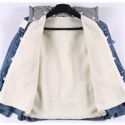 Winter Jacket Women Hooded Jacket Plus Velvet Jean Jacket Women Denim Jackets Warm Coats And Jackets Women Velvet Jacket Outwear