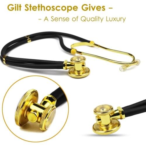 Medical Sprague Rappaport Type Professional Doctor Neonatal Adult Nurse Cardiology Estetoscopio Dual Head Gilt Cute Stethoscope