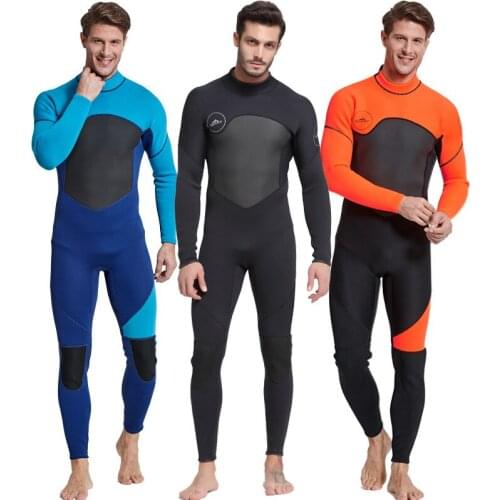 Sbart 3MM Neoprene Diving Wetsuit Men One Piece Swimsuit Keep Warm Sea Scuba Snorkeling Dive Surf Suit Protective Plus Size 3XL
