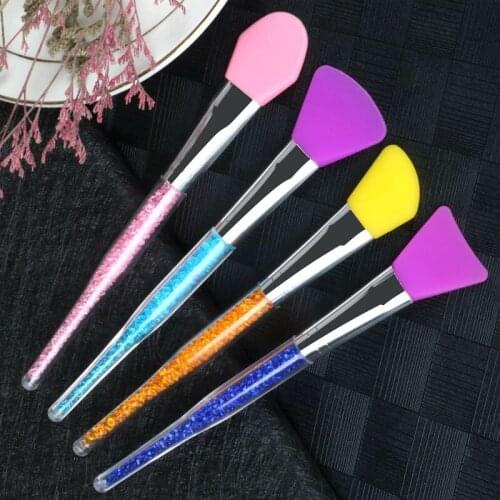 New Silicone Face Mask Makeup Brushes with Rhinestones Multi-Function DIY Brush Facial Foundation Cosmetic Beauty Make Up Brush