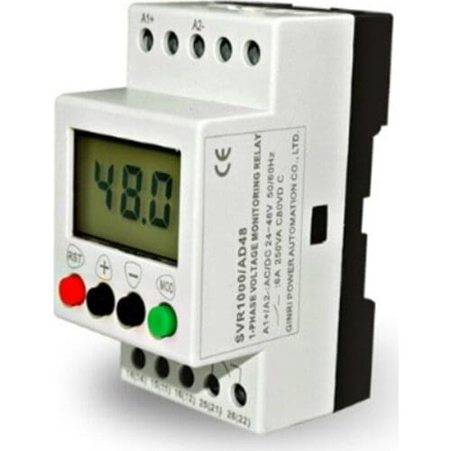 SVR1000/AD48 LCD single-phase AC/DC 24~48V Overvoltage/Undervoltage Monitoring Relays