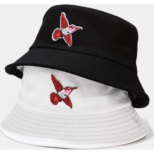 Creative New Womens Bucket Hat Hummingbird Fisherman Hat Joker Outdoor Hiking Hat Summer Sun Protection Hat Unisex Panama Cap