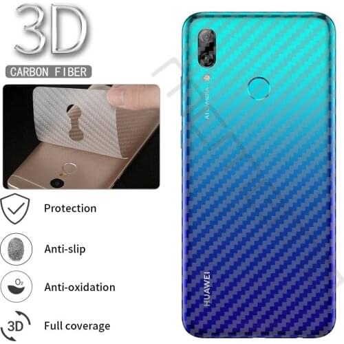 5pcs Carbon Fiber Film for Huawei P Smart 2019 Back Screen Protector Sticker Protective Film for Enjoy 7S 2019 Honor 10 lite