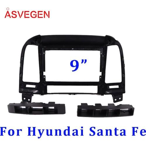 9" Car Radio Fascia Frame For Hyundai Santa Fe Car Dvd Frame Install Panel Dash Mount Installation Dashboard