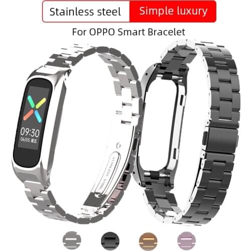 Stainless Steel Strap for OPPO Smart Bracelet Band Metal Replacement for OPPO Watch Replacement Wrist Wristbands Accessories