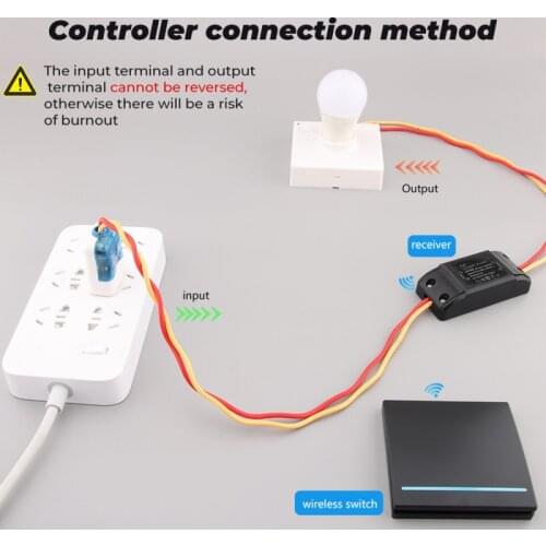 WiFi+RF 433 Remote Control Tuya WIFI Smart Switch Module Four Control Methods Support Google Home Amazon Alexa Smart Switch