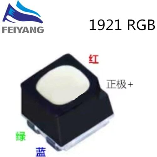 1000pcs 1921 RGB POWER TOP 2020 2121 SMD SMT PLCC-2 LED Common Anode Red Green Blue New light-emitting diodes RGB