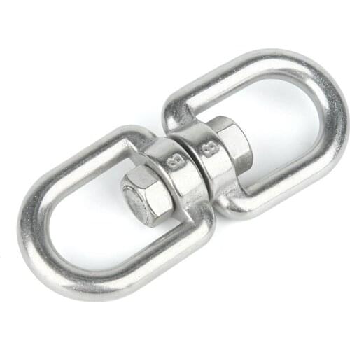Free shipping wholesales rigging marine hardware stainless steel M8 double eye and eye regular G402 chain swivel