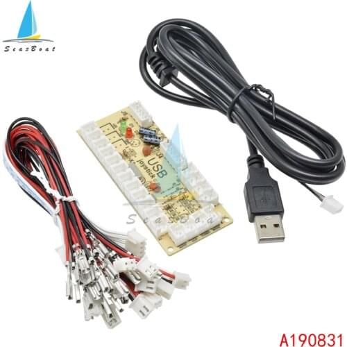 Zero Delay Arcade USB Encoder PC to Joystick For 5Pin Joystick with Cable DIY Arcade Game Kit