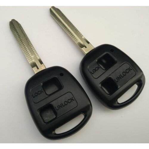 Blank Car Key Case For Toyota Remote key Shell 2 Buttons Fob Keyless Case TOY43 Blade