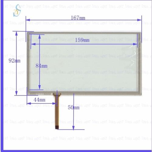 ZhiYuSun HLD-TP-1052 7inch 4-wire resistive touch panel for Car DVD, 167*92 GPS Navigator screen glass this is compatible