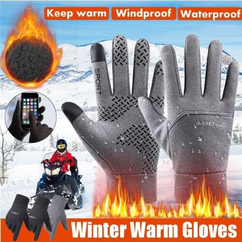 Winter Warm Antiskid Outdoor Sports Gloves Motorcycle Windproof Touch Screen Sports Gloves