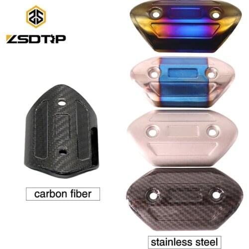 ZSDTRP 40-63mm Motorcycle Exhaust muffler Carbon Fiber Protector Heat Shield Cover Guard Anti-scalding cover