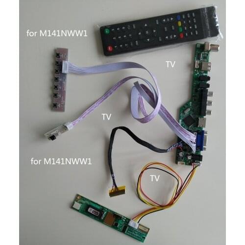 1 CCFL lamps USB LCD LED AUDIO VGA HDMI-compatible AV TV kit Controller driver Board For M141NWW1 1280X800 14.1" monitor panel