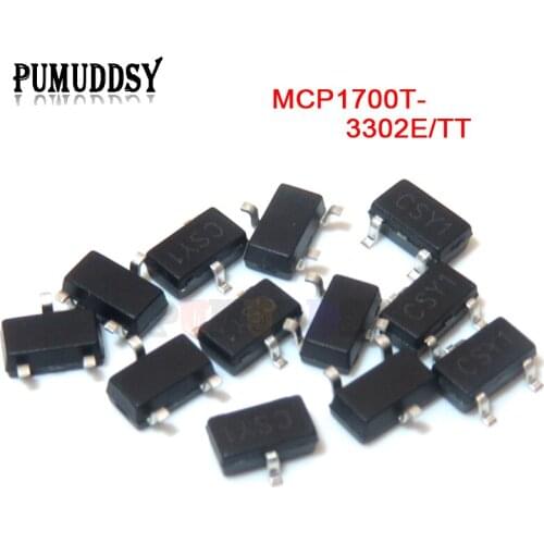 10PCS MCP1700T-3302E/TT SOT-23 MCP1700T-3302E SOT MCP1700T-3302 SMD MCP1700T MCP1700 IC