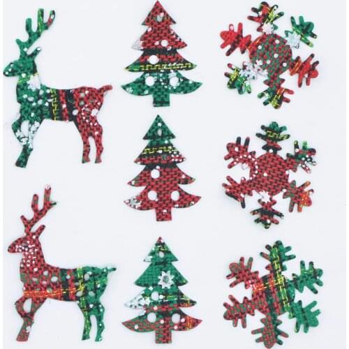 50Pcs/lot Christmas Cloth Fabric Deer Tree Snowflake Applique for Party Ornament Crafts DIY Clothes Hat Gloves Decor Patches C21